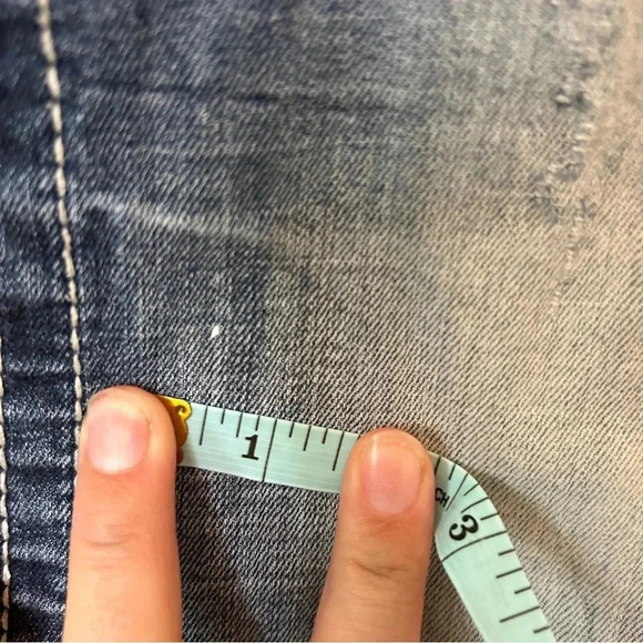 Miss Me Signature Bootcut Jeans Turquoise and Pink Embroidered Pockets with Rine - Picture 7 of 14